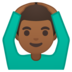 Man Gesturing OK: Medium-Dark Skin Tone