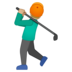 Man Golfing: Medium-Light Skin Tone