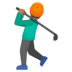 Man Golfing: Medium Skin Tone