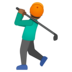 Man Golfing: Medium-Dark Skin Tone