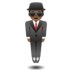 Person in Suit Levitating: Medium-Dark Skin Tone