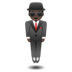 Person in Suit Levitating: Dark Skin Tone