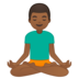 Man in Lotus Position: Medium-Dark Skin Tone