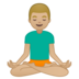 Man in Lotus Position: Medium-Light Skin Tone