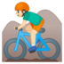 Man Mountain Biking: Light Skin Tone