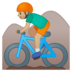 Man Mountain Biking: Medium-Light Skin Tone