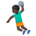 Man Playing Handball: Dark Skin Tone