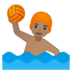 Man Playing Water Polo: Medium Skin Tone