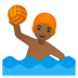 Man Playing Water Polo: Medium-Dark Skin Tone