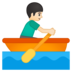Man Rowing Boat: Light Skin Tone