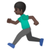 Man Running: Dark Skin Tone