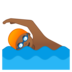 Man Swimming: Medium-Dark Skin Tone