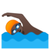 Man Swimming: Dark Skin Tone