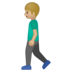 Man Walking: Medium-Light Skin Tone