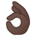 OK Hand: Dark Skin Tone