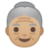 Old Woman: Medium-Light Skin Tone