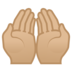 Palms Up Together: Medium-Light Skin Tone