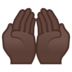 Palms Up Together: Dark Skin Tone