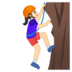Person Climbing: Light Skin Tone