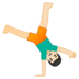 Person Cartwheeling: Light Skin Tone