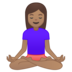 Person in Lotus Position: Medium Skin Tone