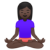 Person in Lotus Position: Dark Skin Tone