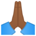 Folded Hands: Medium-Dark Skin Tone