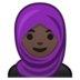 Woman with Headscarf: Dark Skin Tone