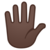 Hand with Fingers Splayed: Dark Skin Tone