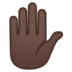Raised Hand: Dark Skin Tone