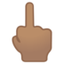 Middle Finger: Medium Skin Tone