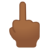 Middle Finger: Medium-Dark Skin Tone