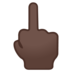Middle Finger: Dark Skin Tone