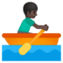 Person Rowing Boat: Dark Skin Tone