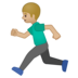 Person Running: Medium-Light Skin Tone