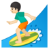 Person Surfing: Light Skin Tone