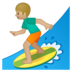 Person Surfing: Medium-Light Skin Tone
