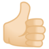 Thumbs Up: Light Skin Tone
