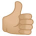 Thumbs Up: Medium-Light Skin Tone