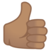 Thumbs Up: Medium Skin Tone