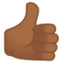 Thumbs Up: Medium-Dark Skin Tone