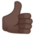 Thumbs Up: Dark Skin Tone