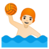 Person Playing Water Polo: Light Skin Tone