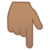 Backhand Index Pointing Down: Medium Skin Tone