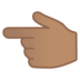 Backhand Index Pointing Left: Medium Skin Tone