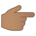 Backhand Index Pointing Right: Medium Skin Tone