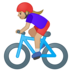 Woman Biking: Medium-Light Skin Tone