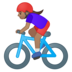 Woman Biking: Medium Skin Tone