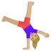 Woman Cartwheeling: Medium-Light Skin Tone