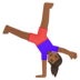 Woman Cartwheeling: Medium-Dark Skin Tone